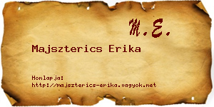 Majszterics Erika névjegykártya